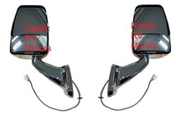 713806 Velvac Pair of Chrome 2025 Mirrors Includes Installation Wiring and Switch Kit