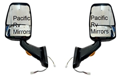 713818 Velvac Rv Black Mirror Set With Turn Signals