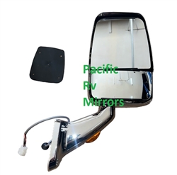 713826 Velvac RV Chrome Heated Remote Mirror With Turn Signal