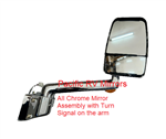 714270 Velvac RV Passenger Chrome Mirror 9" Radius Base, 10" Arm with Turn Signal