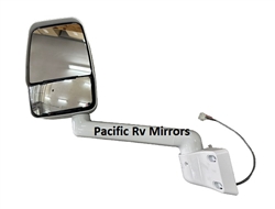 714303 Velvac RV White Driver Mirror 9" Radius Base w/ 5 Degree Tilt, 10" Arm