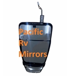 714651 Velvac Black MIRROR HEAD ONLY with Triple Glass - INVERTED