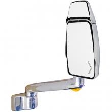 714688 Velvac RV Chrome Passenger Mirror 12" Radius Base w/ 5 Degree Tilt, 10" Arm with Turn Signal