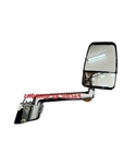 714752 Velvac RV Chrome Passenger Mirror 10" Radius Base/Flat w/ 5 Degree Tilt, 10" Arm with Turn Signal