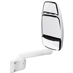 714926 Velvac RV Passenger White Mirror  9" Radius Base, 14" Arm