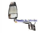 715281-4 Velvac Rv Chrome Driver Mirror 12" Radius Base w/ 5 Degree Tilt, 10" Arm with Turn Signal