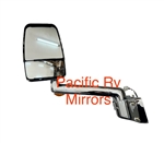 715287-4 Velvac Rv Chrome Driver Mirror 12" 5 Degree Tilt radius base, 14" Arm with Turn Signal