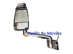 715293-4 Velvac RV  Chrome Drive Mirror 9" Radius Base, 14" Arm with Turn Signal