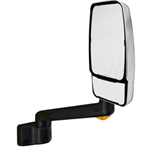 715702 Velvac RV Chrome/Black Passenger Mirror  Special base, 14 inch arm