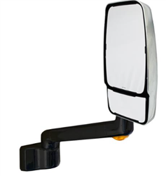 715702 Velvac RV Chrome/Black Passenger Mirror  Special base, 14 inch arm