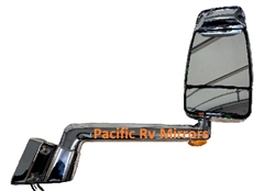 719210 Velvac Rv Chrome Passenger Mirror Special Radius Base 17" Lighted Arm