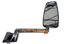 719210 Velvac Rv Chrome Passenger Mirror 5040 Special Radius Base 17" Lighted Arm