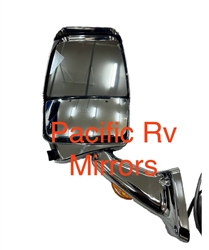 719919 Velvac Driver Side Mirror   Chome Deluxe Mirror Head with MLEM Camera Chrome 2025 Base with Turn Signal
