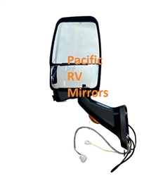 719951 Velvac 2025 Base Assembly  Driver Side  Black Deluxe Mirror Head Turn Signal on 2025 Arm