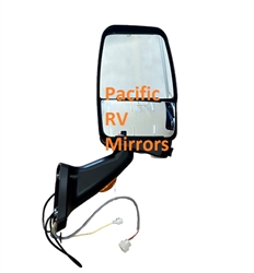 719952 Velvac 2025 Base Assembly  Passenger Black Deluxe Mirror Head Turn Signal on 2025 Arm