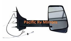 719992 Velvac 2020XG Black Mirror Passenger Side With MLEM Camera E-Series 2004 and Newer