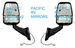 Velvac RV Black Deluxe Mirror Set - Heated/Remote W/ Wire Kit & Switch