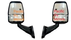 Velvac RV Black Mirror Set Non-Powered Easy Install