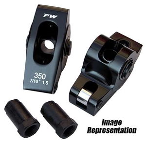 Performance World 1017A Aluminum Roller Rocker Arms. Fits SB Ford 1.60 Ratio 3/8" Stud. Set/16