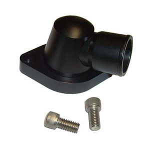 Performance World 128200 Black Anodized Aluminum Swivel Water Neck. Fits SB and BB Chevrolet.