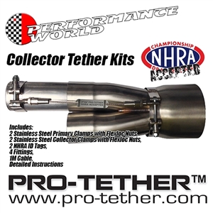 Performance World 175300 PRO-TETHER Header Collector Tether Kit 1.75"/3.00". NHRA Accepted