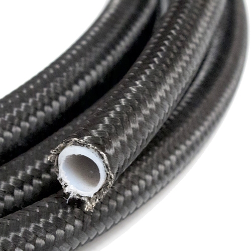 Performance World 210006 2100-Series 6AN Black Nylon over Braided Steel  PTFE Hose. Sold per foot.