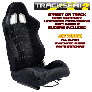 Performance World 277100 TrackSeat2 Racing Black Synthetic Suede Seats. Pair