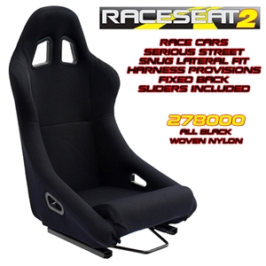 Performance World 278000 RaceSeat2 Racing Seat. Black Nylon. Sold Each