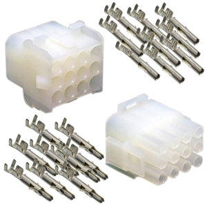 Performance World 320612 12-Pin Molex MLX Connectors 1/pk. Includes male, female and pins.