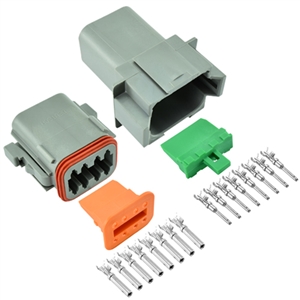 Performance World 320708 8-Pin Deutsch Connector 1/pk. Includes male, female, pins and seals.