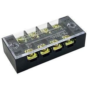 Performance World 321404 8-pin terminal distribution block with cover. 25A rated.