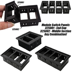 Performance World 325002 Middle Panel for Modular Rocker Switch. Fits 325200 through 325214.