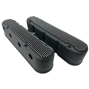 Performance World 366136BK LS/LSx Chevrolet Black Cast Aluminum Baffled 2-Piece Valve Covers (w/coil covers)