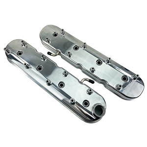 Performance World 366143 LS/LSx Chevrolet Polished Cast Aluminum Tall Valve Covers (w/coil mounts)