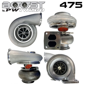 Performance World 397574110B Boost by PWTurbo 7574(S475 Billet Wheel Turbocharger 1.10 A/R 55 Trim