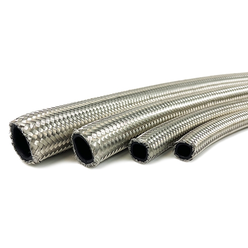 400004 4000-Series 4AN Stainless Steel Braided Hose. Sold/ft. NHRA Accepted.