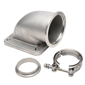 Performance World 427343 T4 to 3" V-Band 90 Degree Stainless Steel Elbow Mount. 1/pk.