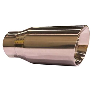 Performance World 428000 T304 Double Wall Stainless Steel Exhaust Tip. 2.50" inlet, 3.50" outlet, 8" long.