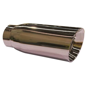 Performance World 428010 T304 Double Wall Stainless Steel Exhaust Tip. 3.00" inlet, 4.00" outlet, 10" long.