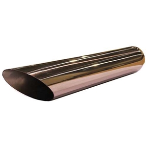 Performance World 428200 T304 Slash Stainless Steel Exhaust Tip. 2.50" inlet, 3.50" outlet, 18" long.