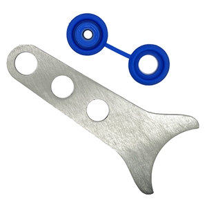 Performance World 480025 Stainless Steel Custom Exhaust Hanger with Blue Hi-Temp Grommet. Fits 2.50" Pipe. 1/pk