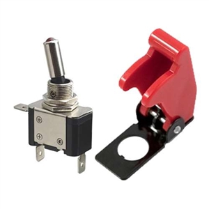 Performance World 560100 Red Cover with Red LED Toggle Missile Switch