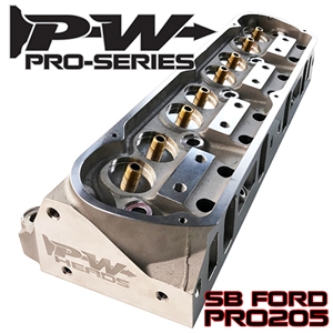 Performance World 58205 PWHeads PRO205 Pro-Series Aluminum Cylinder Heads Bare (pair). Fits SB Ford 302-351W