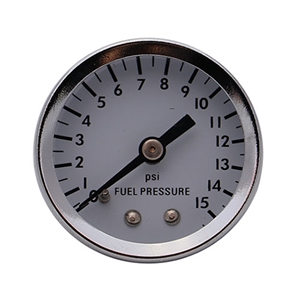 Performance World 641015 0-15PSI Fuel Pressure Gauge. 1-1/2" diameter. 1/8" NPT
