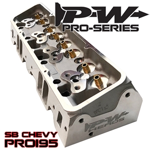 Performance World 65195 PWHeads PRO195 Pro-Series 196cc Aluminum Cylinder Heads Bare (pair) Fits SB Chevrolet 302-400