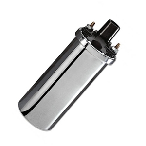 Performance World 684202 Rapid-Fire Oil-Filled 45kv Ignition Coil. CD/Breakerless Style 0.7 ohm. Chrome