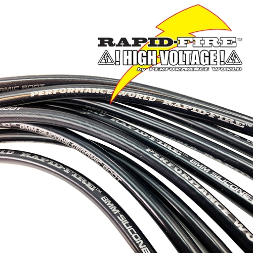 690090 Rapid-Fire 8mm 90 Degree Boot Universal Ceramic Boot Ignition Wire  Set. Black.