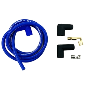 Performance World 696091 RapidFire 8.5mm 90 Degree Boot Universal Ignition Wire. Blue Single.