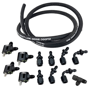 Performance World 82001 4AN Adjustable 4-Port Coolant Steam Fitting Kit. Fits Chevrolet LS / LSx Engines.