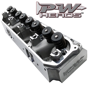 Performance World 84210A PWHeads 220cc Aluminum Cylinder Heads Pair (complete) Fits BB Mopar 383-440